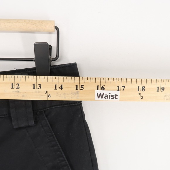ALC Brayden Pants Womens 6 Black High Rise Straight Leg Cotton Twill Utility - Picture 4 of 10